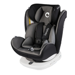 Lionelo - Scaun auto Bastiaan Pozitie de somn, Rotire 360 grade, 0-36 Kg, Cu Isofix si Centura Top Tether, Gri