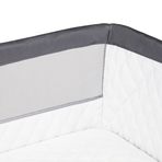 Lionelo - Patut co-sleeper Theo 2 in 1, Cu setare unghiulara, Reglabil in 5 pozitii pe inaltime, Dark Grey