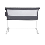 Lionelo - Patut co-sleeper Theo 2 in 1, Cu setare unghiulara, Reglabil in 5 pozitii pe inaltime, Dark Grey