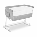 Lionelo - Patut co-sleeper Theo 2 in 1, Cu setare unghiulara, Reglabil in 5 pozitii pe inaltime, Grey