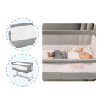 Lionelo - Patut co-sleeper Theo 2 in 1, Cu setare unghiulara, Reglabil in 5 pozitii pe inaltime, Grey