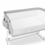 Lionelo - Patut co-sleeper Theo 2 in 1, Cu setare unghiulara, Reglabil in 5 pozitii pe inaltime, Grey