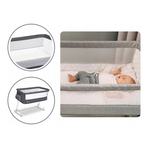 Lionelo - Patut co-sleeper Theo 2 in 1, Cu setare unghiulara, Reglabil in 5 pozitii pe inaltime, Dark Grey