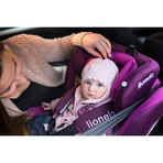 Lionelo - Scaun auto Bastiaan Pozitie de somn, Rotire 360 grade, 0-36 Kg, Cu Isofix si Centura Top Tether, Gri