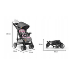 Lionelo - Carucior sport Emma Plus, Cu tavita, 2 Suporturi pentru pahar, Geanta accesorii, Pink Scandi