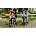 Lionelo - Tricicleta Tris Jeans Mecanism de pedalare libera, Suport picioare, Control al directiei, Scaun reversibil, Rotire 360 grade, Pliabila, Albastru