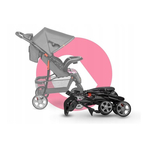 Lionelo - Carucior sport Emma Plus, Cu tavita, 2 Suporturi pentru pahar, Geanta accesorii, Pink Scandi