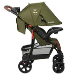 Lionelo - Carucior sport Emma Plus, Cu tavita, 2 Suporturi pentru pahar, Geanta accesorii, Forest Green