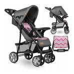 Lionelo - Carucior sport Emma Plus, Cu tavita, 2 Suporturi pentru pahar, Geanta accesorii, Pink Scandi