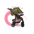 Lionelo - Carucior sport Emma Plus, Cu tavita, 2 Suporturi pentru pahar, Geanta accesorii, Forest Green