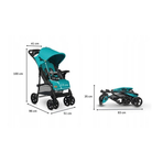 Lionelo - Carucior sport Emma Plus, Cu tavita, 2 Suporturi pentru pahar, Geanta accesorii, Vivid Turquoise