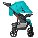 Lionelo - Carucior sport Emma Plus, Cu tavita, 2 Suporturi pentru pahar, Geanta accesorii, Vivid Turquoise