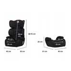 Lionelo - Scaun auto Lars Sporty Spatar detasabil, 15-36 Kg, Negru