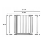 Lionelo - Poarta de siguranta prin presiune Truus Slim, 105 cm, Gri