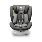 Lionelo - Scaun auto Bastiaan One Pozitie de somn, Protectie laterala, Rotire 360 grade, Top Tether, 0-36 Kg, cu Isofix, Gri