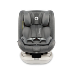 Lionelo - Scaun auto Bastiaan RWF Pozitie de somn, Protectie laterala, Rotire 360 grade, 0-36 Kg, Cu Isofix si Centura Top Tether, Gri