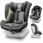 Lionelo - Scaun auto Bastiaan One Pozitie de somn, Protectie laterala, Rotire 360 grade, Top Tether, 0-36 Kg, cu Isofix, Gri