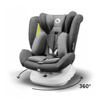 Lionelo - Scaun auto Bastiaan One Pozitie de somn, Protectie laterala, Rotire 360 grade, Top Tether, 0-36 Kg, cu Isofix, Gri