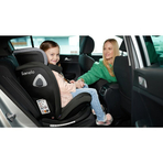 Lionelo - Scaun auto Bastiaan RWF Pozitie de somn, Protectie laterala, Rotire 360 grade, 0-36 Kg, Cu Isofix si Centura Top Tether, Gri