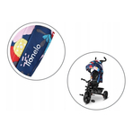 Lionelo - Tricicleta Haari Blue Navy Suport picioare, Control al directiei, Scaun reversibil, Rotire 360 grade, Pliabila, Multicolor