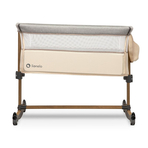 Lionelo - Patut co-sleeper Leonie Cu sistem de leganare, Cu setare unghiulara, Reglabil in 5 pozitii pe inaltime, Beige Sand