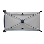 Lionelo - Patut pliant cu doua nivele Sven Plus, 120x60 cm, arcada jucarii, masuta de infasat, vibratii, melodii, Blue Navy