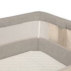 Lionelo - Patut co-sleeper Leonie Cu sistem de leganare, Cu setare unghiulara, Reglabil in 5 pozitii pe inaltime, Beige Sand