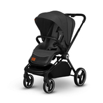 Lionelo - Carucior compact Mika, 2 in 1, Cadru din aluminiu, Cu landou intarit si salteluta moale, Reversibil, Maner ajustabil, Huse pentru picioare, Plasa de tantari, Husa de ploaie, Pana la 22 kg, Gri Inchis