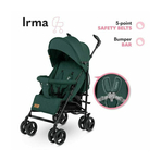 Lionelo - Carucior sport Irma, Cu husa de picioare, Cu plasa de tantari, Verde Inchis