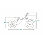 Lionelo - Bicicleta fara pedale, cu cadru din magneziu, Bart Tour, 12 inch, Grey Stone