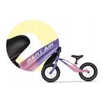 Lionelo - Bicicleta cu roti gonflabile, cu cadru din magneziu, fara pedale, 12 inch, Bart Air , Pink Violet