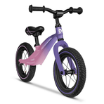 Lionelo - Bicicleta cu roti gonflabile, cu cadru din magneziu, fara pedale, 12 inch, Bart Air , Pink Violet