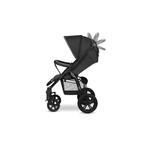 Lionelo - Carucior sport Annet Tour, De la nastere, Cu capotina impermeabila, Cu filtru UPF 50+, Cu maner reglabil, Plasa de tantari, Suport biberon, Saculet pentru picioare, Pana la 22 kg, Negru