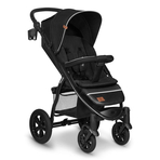 Lionelo - Carucior sport Annet Tour, De la nastere, Cu capotina impermeabila, Cu filtru UPF 50+, Cu maner reglabil, Plasa de tantari, Suport biberon, Saculet pentru picioare, Pana la 22 kg, Negru