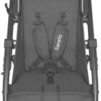 Lionelo - Carucior sport Annet Tour, De la nastere, Cu capotina impermeabila, Cu filtru UPF 50+, Cu maner reglabil, Plasa de tantari, Suport biberon, Saculet pentru picioare, Pana la 22 kg, Negru