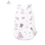 MimiNu - Sac de dormit pentru bebelusi, De iarna, Din bumbac, Cu fermoar lateral, Cu capse pe umar, 70 cm, 0 – 6 luni, 2.5 Tog, Baby Shower Pink 