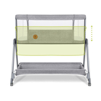 Lionelo - Patut co-sleeper Luna, 2 in 1, Cu laterala culisanta, Cu setare unghiulara, Cu roti, Reglabil in 6 pozitii pe inaltime, Gri deschis