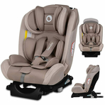 Lionelo - Scaun auto Sander Spatar reglabil, Forward-Facing sau Rear-Facing, Pozitie de somn, 0-36 Kg, Cu Isofix si centura Top Tether, Bej