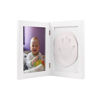 Baby HandPrint - Kit mulaj Memory Frame, Cu rama foto 13x18 cm, Alb