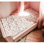 Set pilota 135 x 100 cm si perna 40 x 60 cm pentru copii, bumbac premium si umplutura hipoalergenica BabySoft, fata dubla, Natura