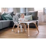 Scaun de masa 3 in 1, Multifunctional, Eos, Cu tavita reglabila si detasabila, FreeON, Grey