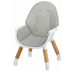 Scaun de masa 3 in 1, Multifunctional, Eos, Cu tavita reglabila si detasabila, FreeON, Grey