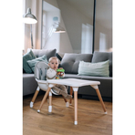 Scaun de masa 3 in 1, Multifunctional, Eos, Cu tavita reglabila si detasabila, FreeON, Grey