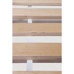 Patut extensibil YappyGrow din lemn de mesteacan, Cu bariere de protectie, De la 1.5 ani pana la 18 ani, YappyKids, 140-190x70 cm, Natur