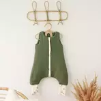 Sac de dormit cu picioare, in cu umplutura 2-2.5 Tog, tot parcusul anului, Forest Green, 74 80, 1-2 ani