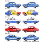 Set Majorette Dacia 1300 cu 5 masinute