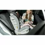 Lionelo - Scaun auto Oliver Stone Spatar reglabil, Protectie laterala, Top Tether, 9-36 Kg, cu Isofix, Gri