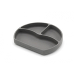 Farfurie din silicon cu 3 compartimente pentru auto-diversificare BabyJem (Culoare: Vernil)