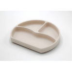 Farfurie din silicon cu 3 compartimente pentru auto-diversificare BabyJem (Culoare: Vernil)