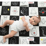 Covor de joaca termoizolant pentru bebe, activitati senzorial     Contrast 120x140cm